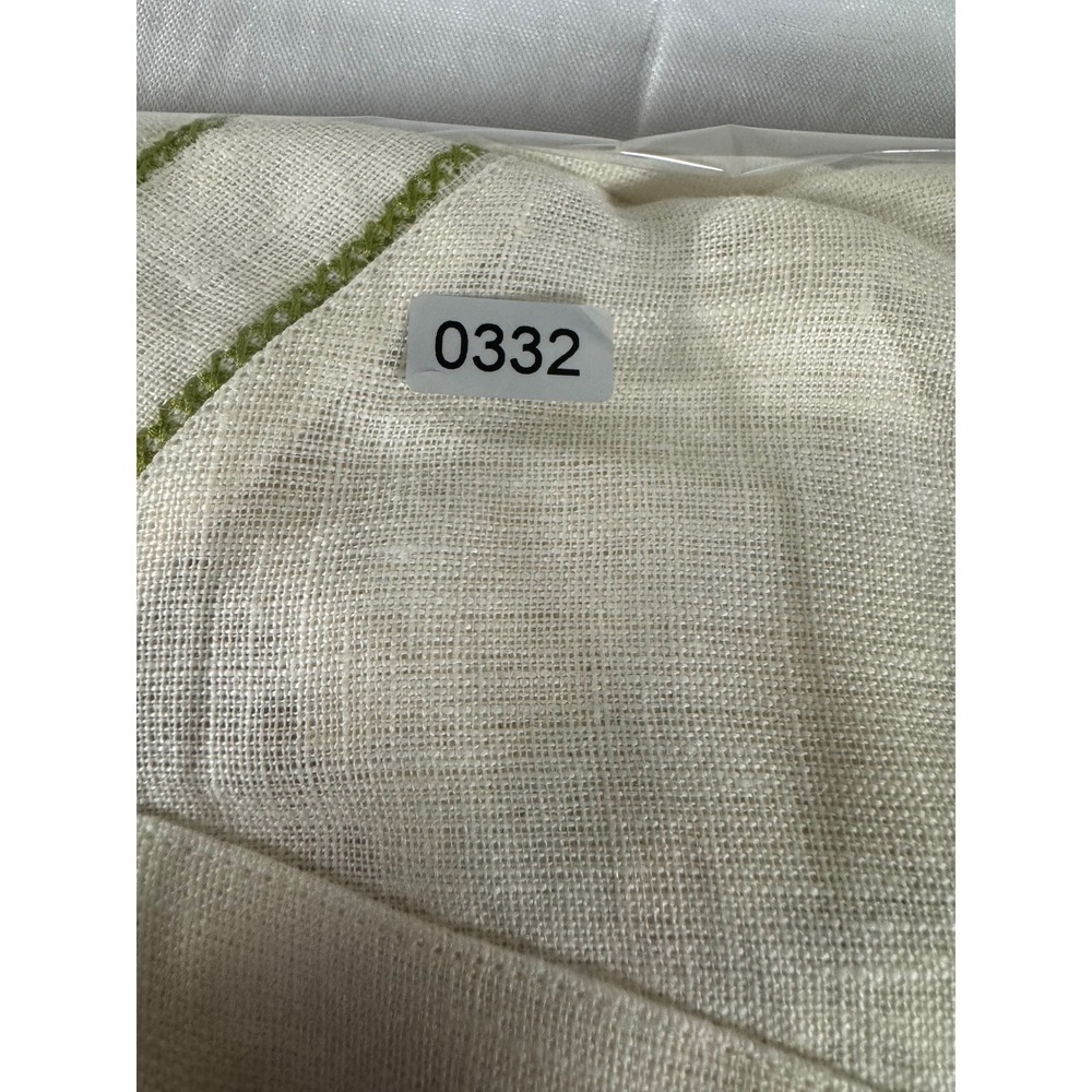De Castro Linen Floral Embroidered Puff Sleeve Tunic Top Cream Green Small - Picture 8 of 8